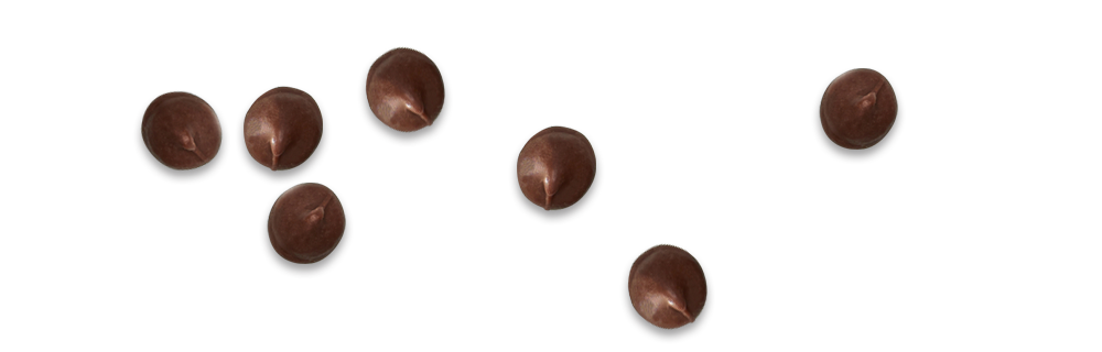 Chocolate chips scattered