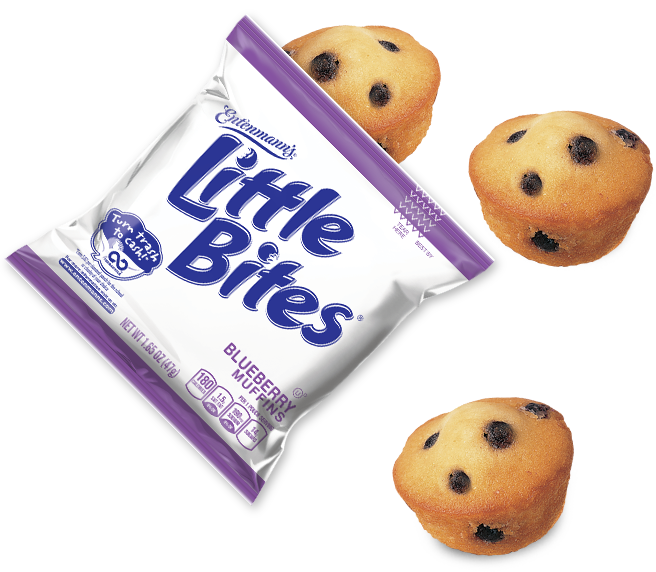 Little Bites Blueberry pouch with muffins