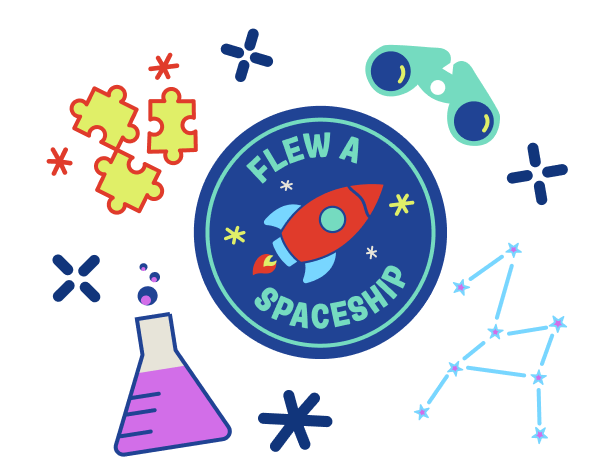 Flew a spaceship badge