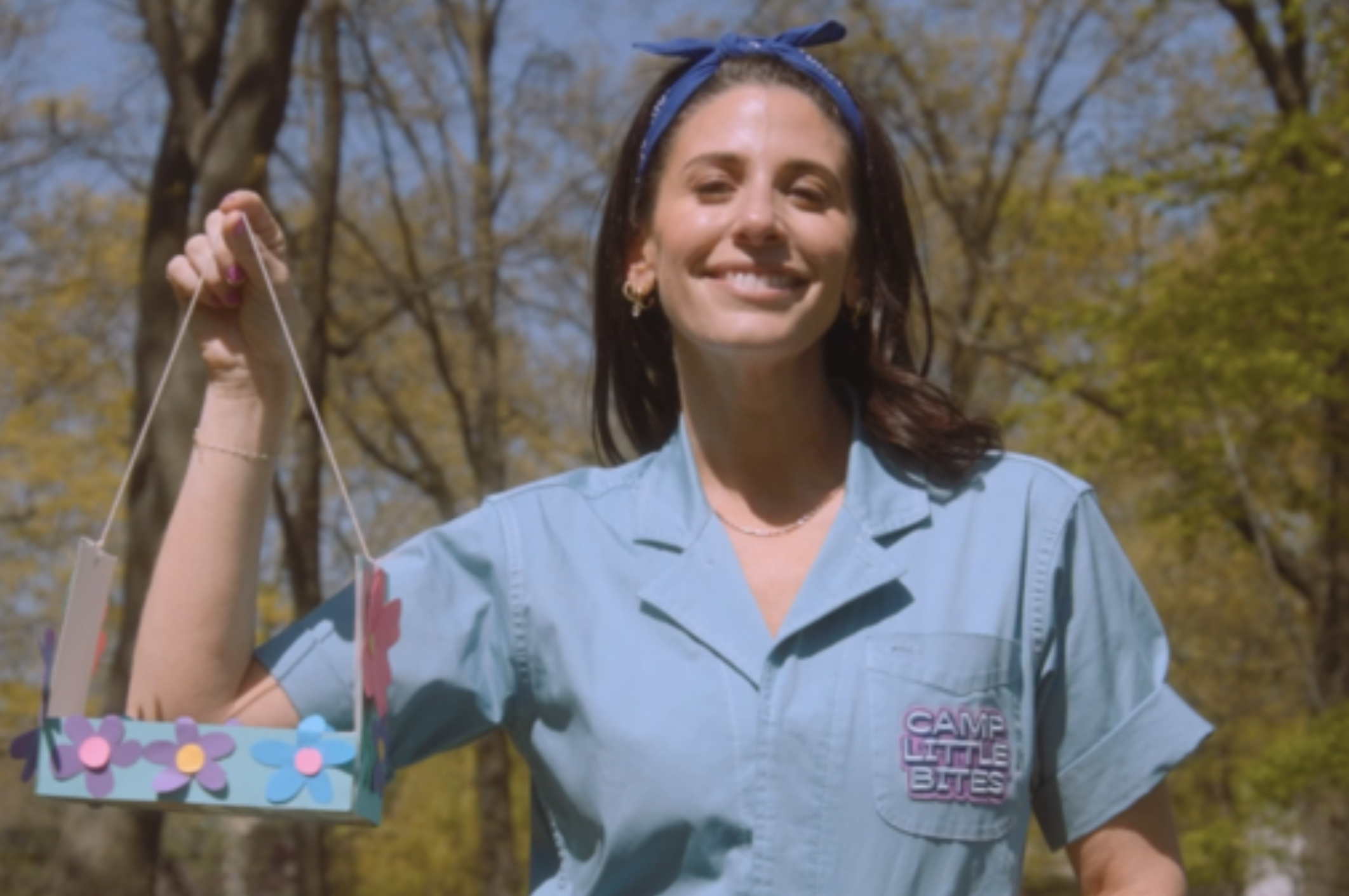 Woman holding a Muffin Box Bird Feeder