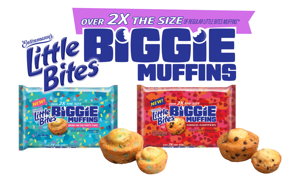 Little Bites biggie Muffins. Over 2x the size of regular Little Bites muffins.