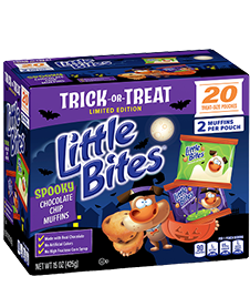  Little Bites Chocolate Chip Halloween Mini Muffins 20 count box